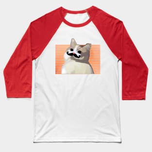 cat with mustache Baseball T-Shirt